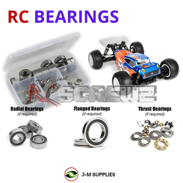 RCScrewZ Rubber Shielded Bearing Kit tek018r for Tekno RC ET410 1/10 Electric 4WD Competition Truggy (#TKR7200) | SET