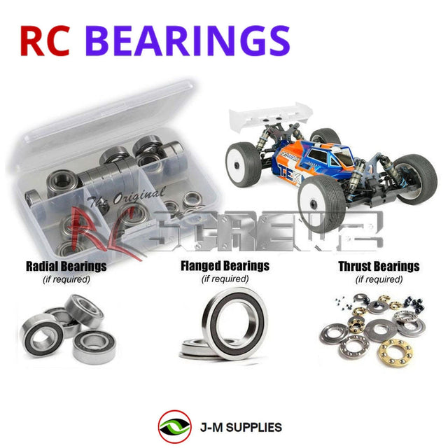 RCScrewZ Rubber Shielded Bearing Kit tek019r for Tekno RC EB48 2.0 1/8 Electric 4WD Competition Buggy (#TKR9000) | SET