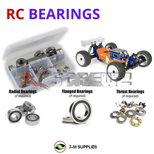 RCScrewZ Rubber Shielded Bearing Kit tek023r for Tekno RC ET48 2.0 1/8 Electric 4WD Competition Truggy (#TKR9600) | SET