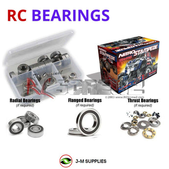 J-M SUPPLIES RC Parts Store - RCScrewZ Rubber Shielded Bearing Kit tra007r for Traxxas Nitro Stampede RC Car | SET