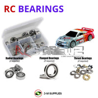 Representative image of an RCScrewZ rubber-sealed bearing kit for Traxxas Original 4-Tec Electric 1/10 4WD Touring; exact bearing sizes and quantities vary by RC model.