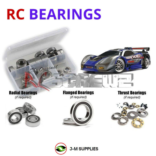 J-M SUPPLIES RC Parts Store - RCScrewZ Rubber Shielded Bearing Kit tra019r for Traxxas 4-Tec 3.3 (#4809) | SET