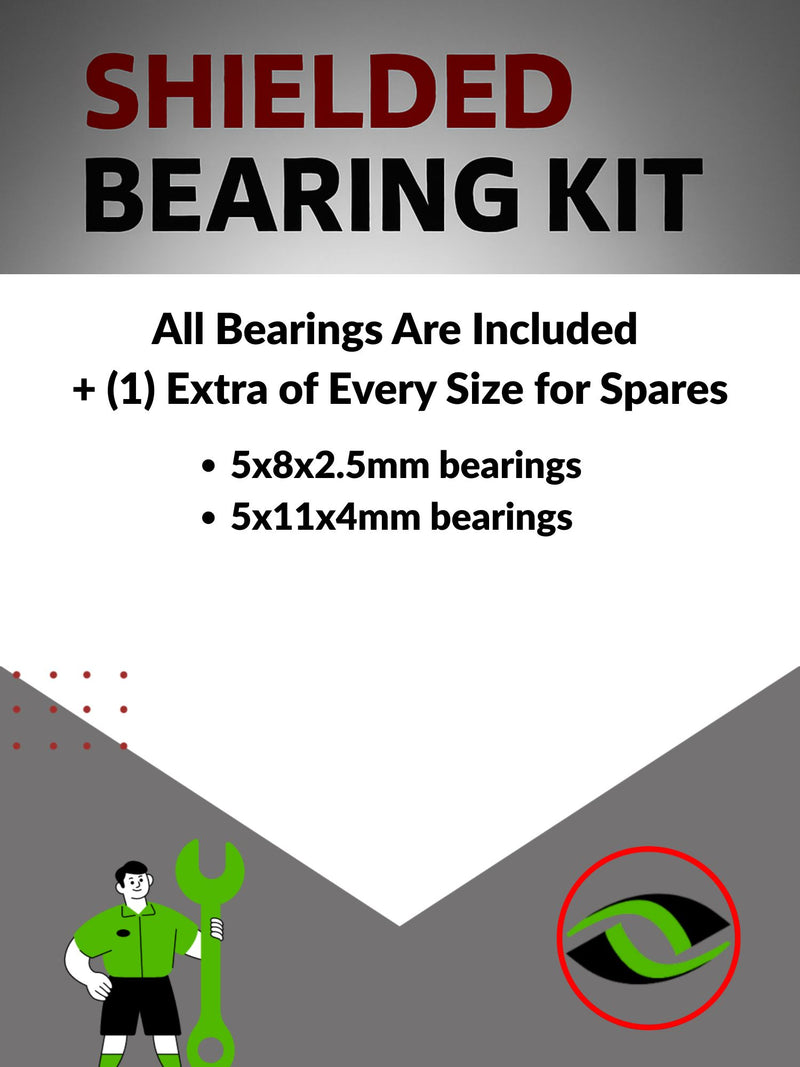 Upgrade Your RC Car with Rubber Shielded Bearings for Traxxas Nitro 4-Tec 3.3 4809 | tra019r - High Performance Upgrade | Durable & Reliable - by J-M SUPPLIES