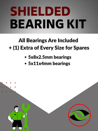 Representative image of an RCScrewZ metal-shielded bearing kit for Traxxas Nitro 4-Tec 3.3 1/10 Nitro 4WD Touring Car (4809); exact bearing sizes and quantities vary by RC model.