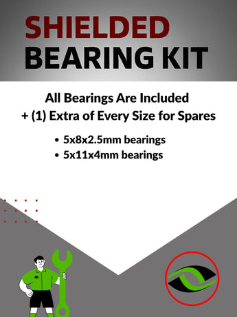 J-M SUPPLIES RC Parts Store - RCScrewZ Metal Shielded Bearing Kit tra022b for Traxxas Bandit XL-5 1/10 Electric 2WD Off-Road Buggy (24054-1) | UPG