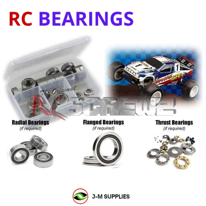 Representative image of an RCScrewZ rubber-sealed bearing kit for Traxxas SRT 1/10 Electric 2WD Stadium Truck (2503); exact bearing sizes and quantities vary by RC model.