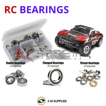 J-M SUPPLIES - RCScrewZ Rubber Shielded Bearing Kit tra033r for Traxxas Slash 2WD 1/10 Truck (#58024, #58034) | PRO - 