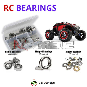 Representative image of an RCScrewZ rubber-sealed bearing kit for Traxxas Summit 1/10 Electric 4WD Monster Truck (56076); exact bearing sizes and quantities vary by RC model.