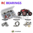 Representative image of an RCScrewZ rubber-sealed bearing kit for Traxxas Mini Summit 1/16 Electric 4WD MT (72074); exact bearing sizes and quantities vary by RC model.