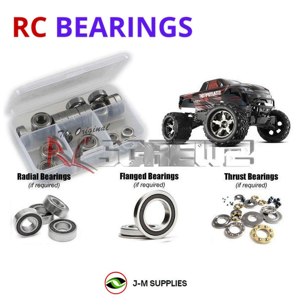 Representative image of an RCScrewZ rubber-sealed bearing kit for Traxxas Stampede 4X4 VXL 1/10 Electric 4WD MT (67054); exact bearing sizes and quantities vary by RC model.