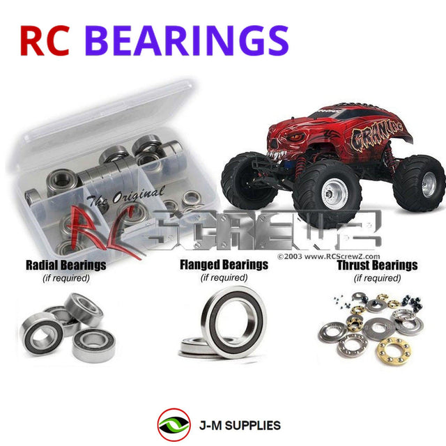 RCScrewZ Rubber Shielded Bearing Kit tra058r for Traxxas Craniac 1/10 Electric 2WD Monster Truck (36094-1) | SET