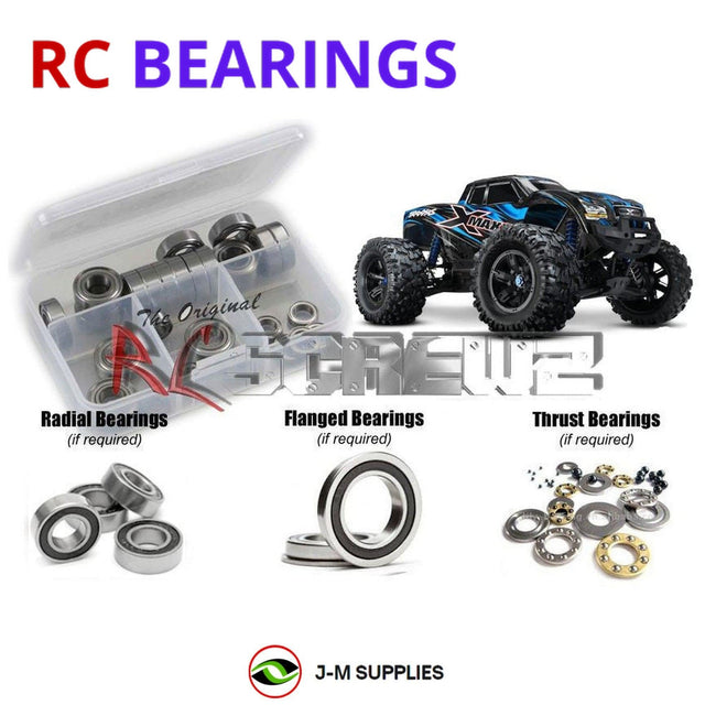 RCScrewZ Rubber Shielded Bearing Kit tra061r for Traxxas X-Maxx 4X4 TSM 2015 1/5 Electric 4WD Monster Truck (77076-4) | SET