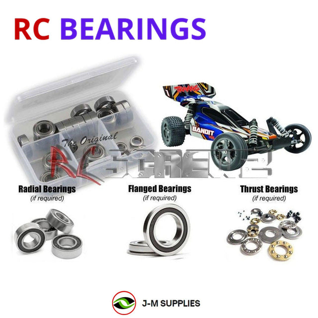 RCScrewZ Rubber Shielded Bearing Kit tra064r for Traxxas Bandit VXL TSM Edition 1/10 Electric 2WD Off-Road Buggy (24076-3) | SET