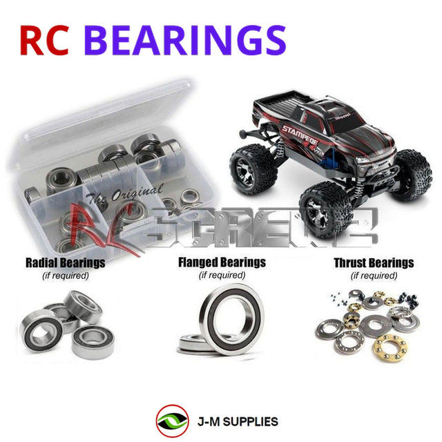RCScrewZ Rubber Shielded Bearing Kit tra065r for Traxxas Stampede 4X4 VXL TSM 2015 1/10 Electric 4WD Monster Truck (67086-3) | SET