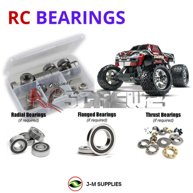 RCScrewZ Rubber Shielded Bearing Kit tra068r for Traxxas Nitro Stampede TSM Edition 1/10 Nitro 2WD Monster Truck (41096-3) | SET