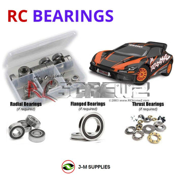 J-M SUPPLIES RC Parts Store - RCScrewZ Rubber Shielded Bearing Kit tra072r for Traxxas Rally VXL TSM #74076-3 RC Car | SET