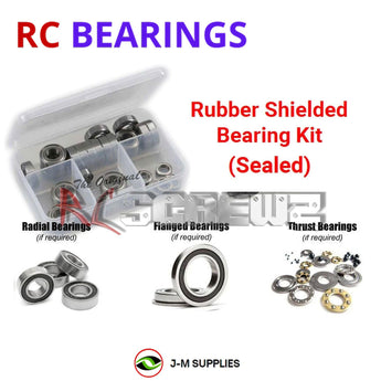 Representative image of an RCScrewZ rubber-sealed bearing kit for Traxxas Slayer Pro 4X4 TSM 1/10 Nitro 4WD SCT (59076-3); exact bearing sizes and quantities vary by RC model.