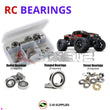 Representative image of an RCScrewZ rubber-sealed bearing kit for Traxxas X-Maxx 4X4 TSM 1/5 Electric 4WD MT (77076-3); exact bearing sizes and quantities vary by RC model.