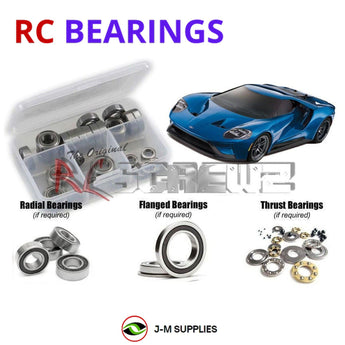 Representative image of an RCScrewZ rubber-sealed bearing kit for Traxxas 4-Tec 2.0 Ford GT 1/10 Electric AWD Touring (83056-4); exact bearing sizes and quantities vary by RC model.