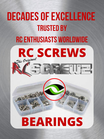 Representative image of an RCScrewZ rubber-sealed bearing kit for Traxxas Rustler 4X4 VXL 1/10 Electric 4WD Truck (67076-4); exact bearing sizes and quantities vary by RC model.
