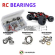 Representative image of an RCScrewZ rubber-sealed bearing kit for Traxxas Rustler 4X4 VXL 1/10 Electric 4WD Truck (67076-4); exact bearing sizes and quantities vary by RC model.