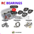 Representative image of an RCScrewZ rubber-sealed bearing kit for Traxxas Traxx All-Terrain Track Kit (8880); exact bearing sizes and quantities vary by RC model.