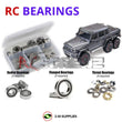 Representative image of an RCScrewZ rubber-sealed bearing kit for Traxxas TRX-6 G 63 6x6 1/10 Electric Trail Crawler (88096-4); exact bearing sizes and quantities vary by RC model.