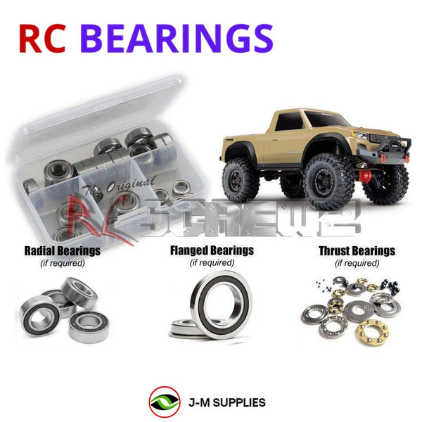 Representative image of an RCScrewZ rubber-sealed bearing kit for Traxxas TRX-4 Sport 1/10 Electric 4WD Crawler (82024-4); exact bearing sizes and quantities vary by RC model.