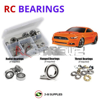 Representative image of an RCScrewZ rubber-sealed bearing kit for Traxxas 4-Tec 2.0 Mustang GT 1/10 AWD Car (83044-4); exact bearing sizes and quantities vary by RC model.