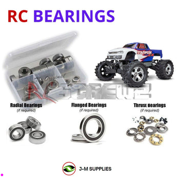 Representative image of an RCScrewZ rubber-sealed bearing kit for Traxxas Stampede 4X4 Kit 1/10 Electric 4WD MT (67010-4); exact bearing sizes and quantities vary by RC model.