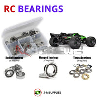 Representative image of an RCScrewZ rubber-sealed bearing kit for Traxxas XRT 8S 1/6 4WD Race MT (78086-4); exact bearing sizes and quantities vary by RC model.