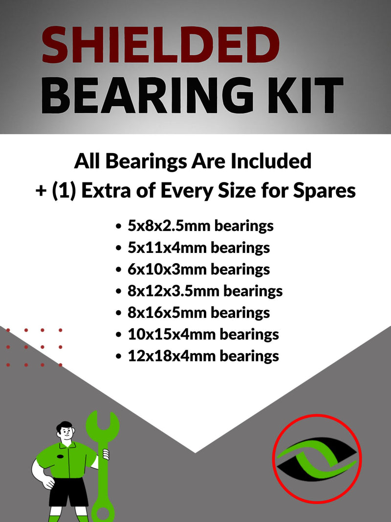 Upgrade Your RC Car with Rubber Shielded Bearings for Traxxas 4-Tec 2.0 VXL AWD | tra108r - High Performance Upgrade | Durable & Reliable - by J-M SUPPLIES