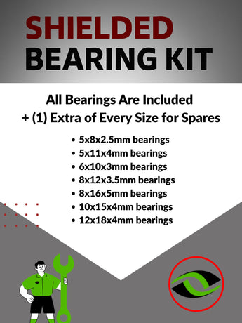 J-M SUPPLIES RC Parts Store - RCScrewZ Metal Shielded Bearing Kit tra108b for Traxxas 4-Tec 2.0 VXL 1/10 Electric AWD On-Road Touring Car Chassis (83076-4) | UPG