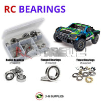 Representative image of an RCScrewZ rubber-sealed bearing kit for Traxxas Slash 4X4 Ultimate 1/10 4WD SCT (68077-4); exact bearing sizes and quantities vary by RC model.