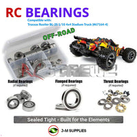 Representative image of an RCScrewZ rubber-sealed bearing kit for Traxxas Rustler BL-2S 1/10 4WD Stadium Truck (67164-4); exact bearing sizes and quantities vary by RC model.