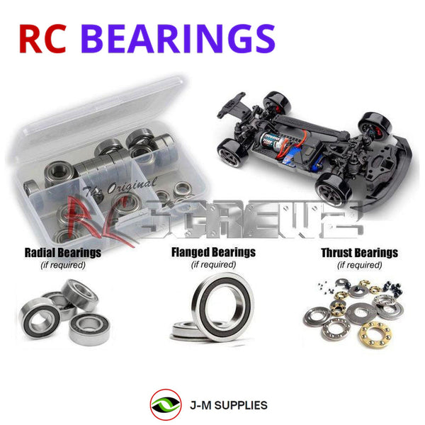 Representative image of an RCScrewZ rubber-sealed bearing kit for Traxxas 4-Tec Drift Mustang 1/10 RWD Drift (105237-4); exact bearing sizes and quantities vary by RC model.