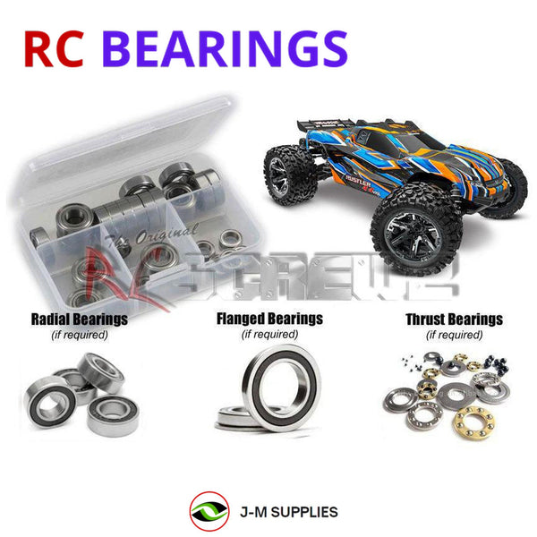 J-M SUPPLIES RC Parts Store - RCScrewZ Rubber Shielded Bearing Kit tra135r for Traxxas Rustler 4X4 VXL-3S 1/10 Electric 4WD Stadium Truck (67376-4) | UPG