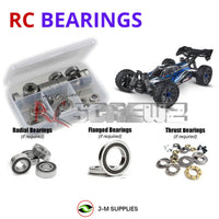 Representative image of an RCScrewZ rubber-sealed bearing kit for Traxxas Jato 4X4 BL-2S 1/8 4WD Racing Buggy (90154-4); exact bearing sizes and quantities vary by RC model.