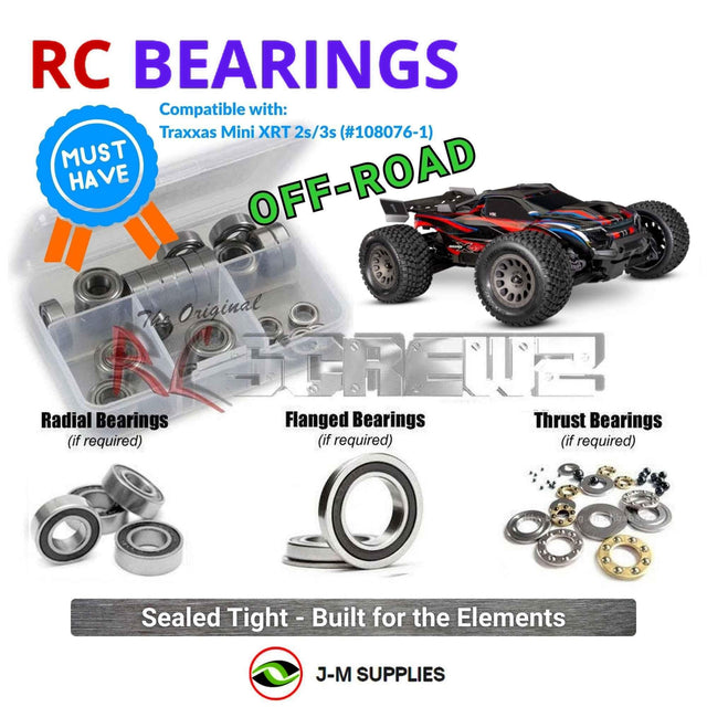 RCScrewZ Rubber Shielded Bearing Kit tra148r for Traxxas Mini XRT VXL-3S Mini Electric 4WD Monster Truck (108076-1) | SET