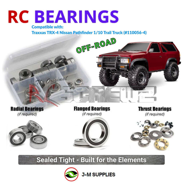 RCScrewZ Rubber Shielded Bearing Kit tra154r for Traxxas TRX-4 1988 Nissan Pathfinder 1/10 Electric 4WD Trail Crawler (110056-4) | SET