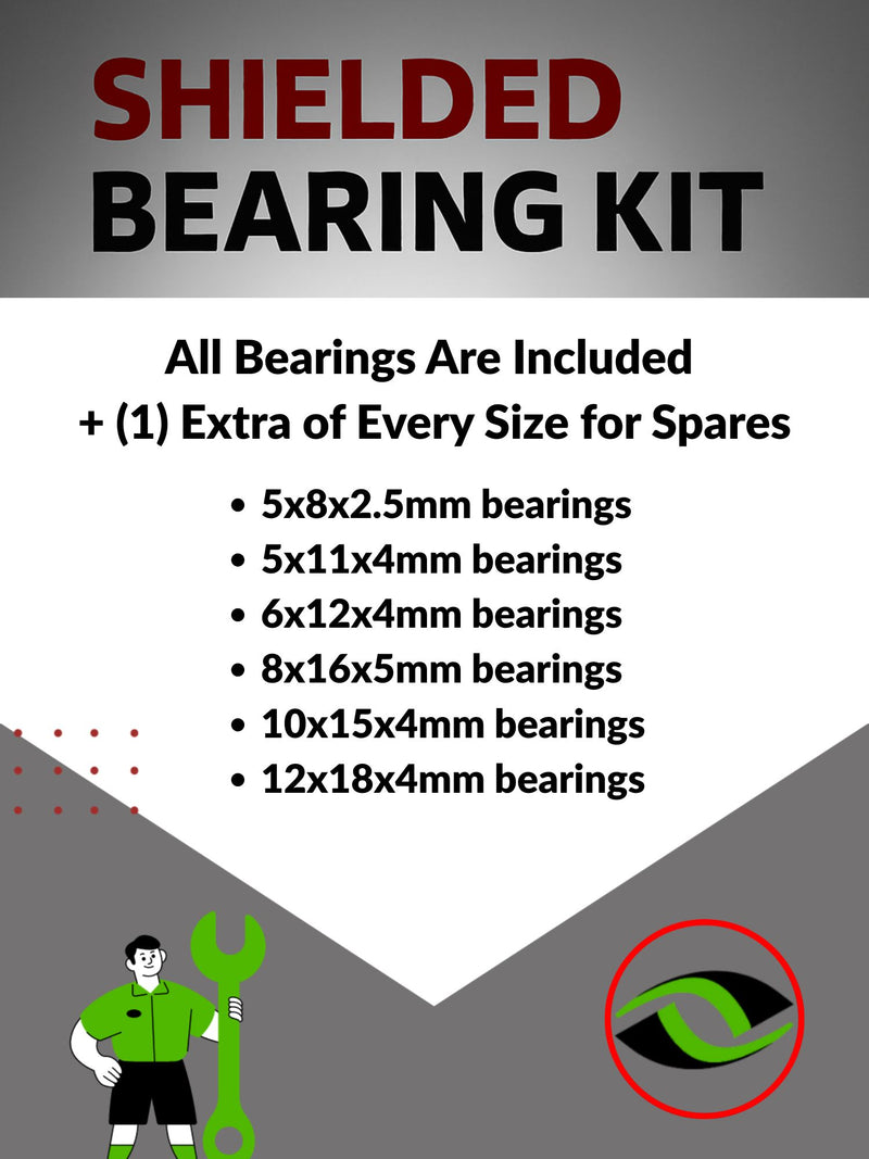 Upgrade Your RC Car with Rubber Shielded Bearings for Traxxas Slash 4X4 Ultimate | tra159r - High Performance Upgrade | Durable & Reliable - by J-M SUPPLIES