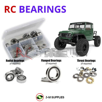 Representative image of an RCScrewZ rubber-sealed bearing kit for Vanquish VS4-10 Chassis 1/10 Crawler (VPS09011, VPS09012); exact bearing sizes and quantities vary by RC model.