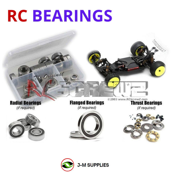 J-M SUPPLIES RC Parts Store - RCScrewZ Rubber Shielded Bearing Kit yok018r for Yokomo YZ-2 Buggy 2wd #B-YZ2 RC Car | SET