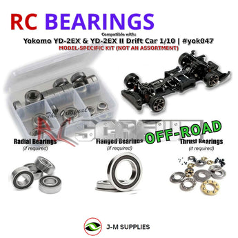 J-M SUPPLIES RC Parts Store - RCScrewZ Rubber Shielded Bearing Kit yok047r for Yokomo YD-2EX and YD-2EX II Drift Car 1/10 | RCX