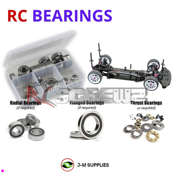 J-M SUPPLIES - RCScrewZ Rubber Shielded Bearings 3rac007r for 3 Racing Sakura Xi/Sport 1/10 Kit RC Car | RCX - 