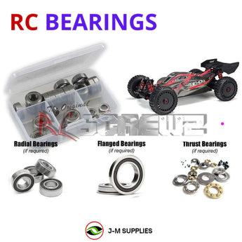 J-M SUPPLIES - RCScrewZ Rubber Shielded Bearings ara037r for Arrma Typhon 6S V5 1/8 4WD BLX Buggy (ARA8606V5) | PRO - 