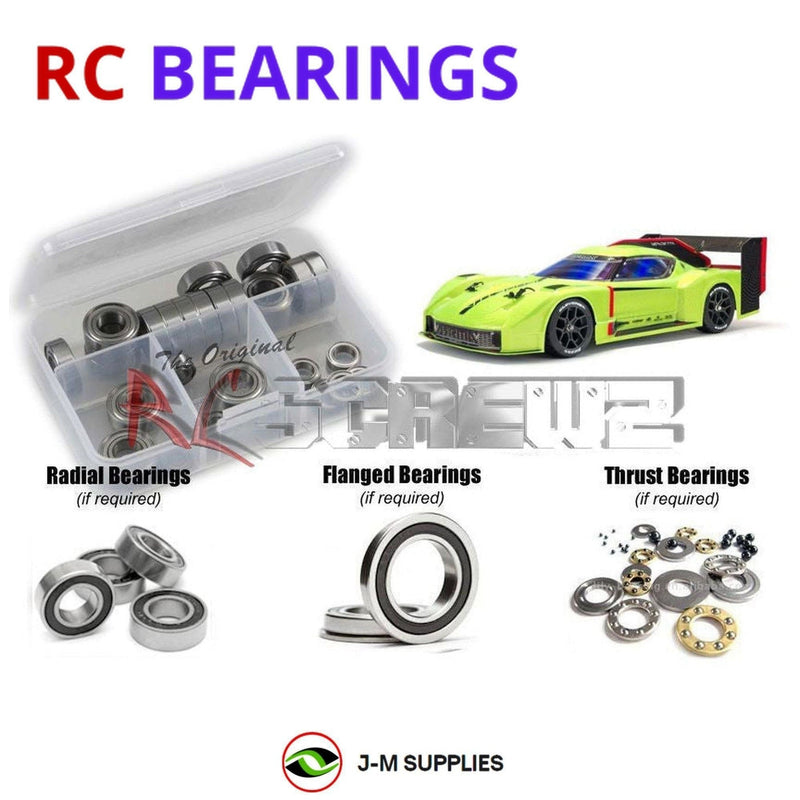 J-M SUPPLIES - RCScrewZ Rubber Shielded Bearings ara043r for Arrma Vendetta 3s BLX 1/8 Racer (ARA4319V3T1/T2) | RCX - 