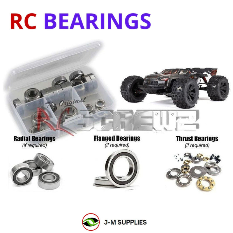J-M SUPPLIES - RCScrewZ Rubber Shielded Bearings ara055r for Arrma Kraton 6s BLX 1/8 EXtreme Bash (#ARA8708) | UPG - 