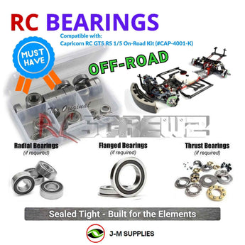 J-M SUPPLIES - RCScrewZ Rubber Shielded Bearings cap012r for Capricorn RC GT5 RS 1/5 On‑Road (#CAP‑4001‑K) | SET - 