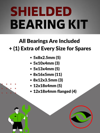 J-M SUPPLIES RC Parts Store - RCScrewZ Metal Shielded Bearings cap014b for Capricorn RC GT2 Nitro 1/8 On-road 4WD GT Car | SET